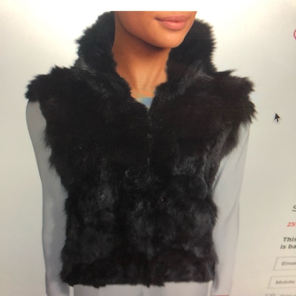 Adrienne Landau classic black fox fur vest - Picture 8 of 8